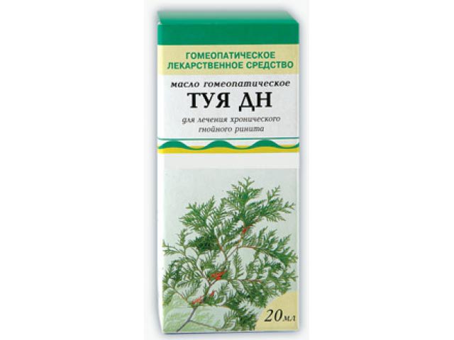 Олія туї при нежиті
